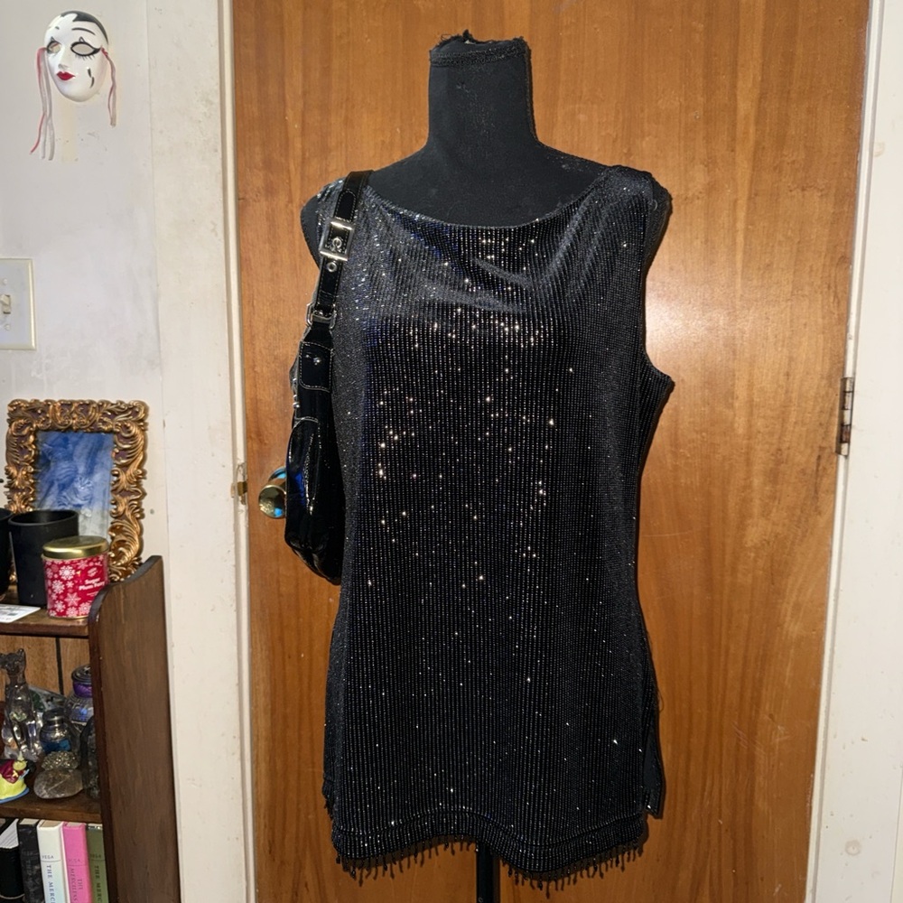 Y2K sparkly top